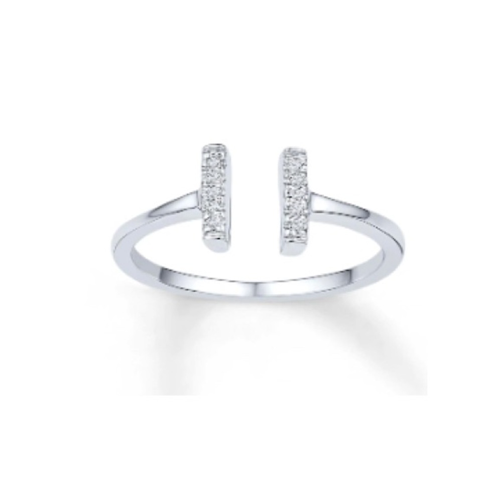 KAY Silver & Diamond accent ring BRAND NEW